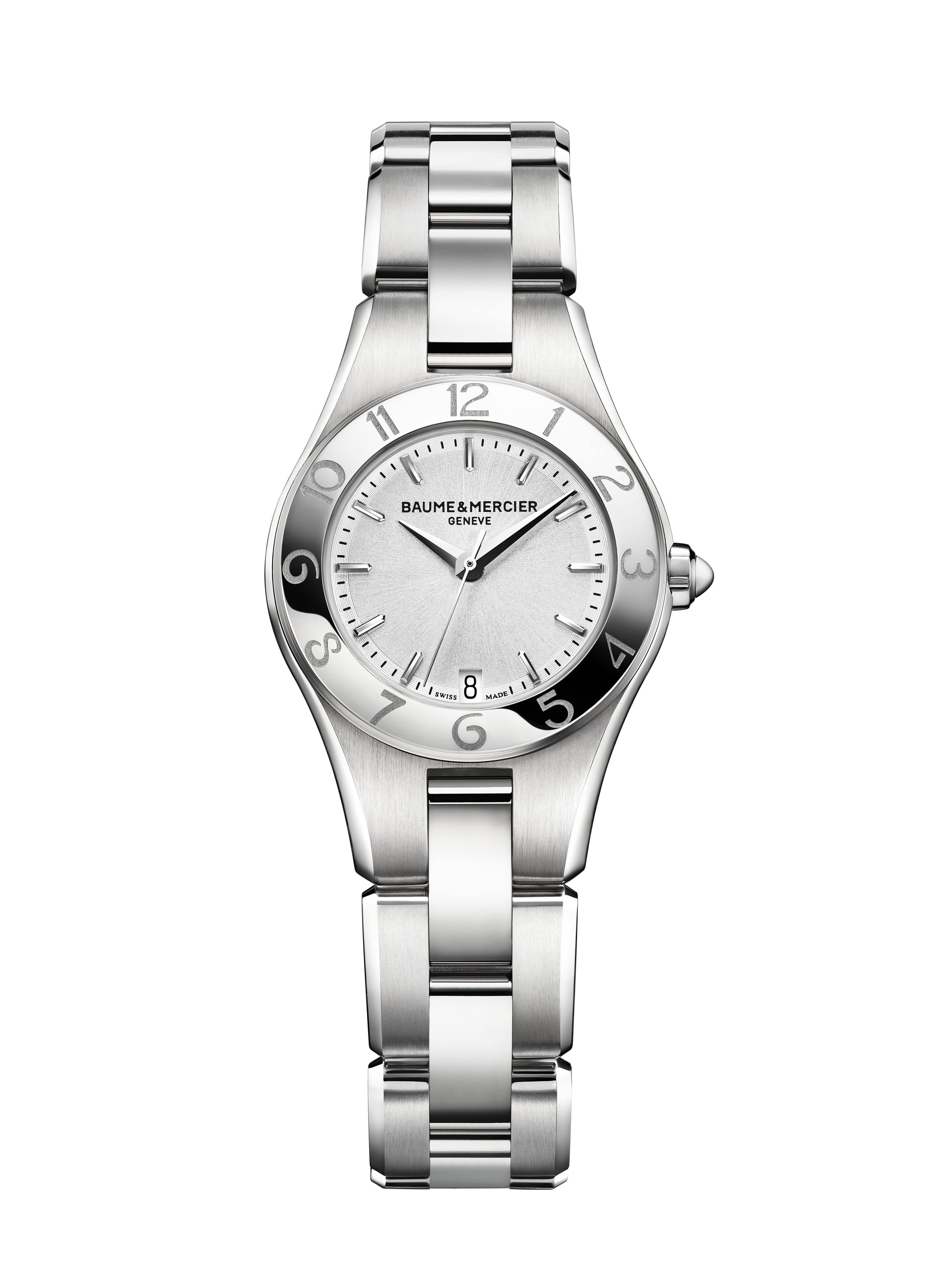 Watch Linea steel quartz watch. Ladies, round, 27mm, interchangeable strap