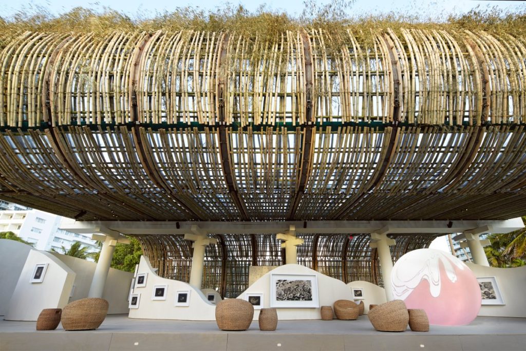 Sun Xun's Präsentationsfläche: ein eigens entworfener Bambus-Pavillon in Miami
