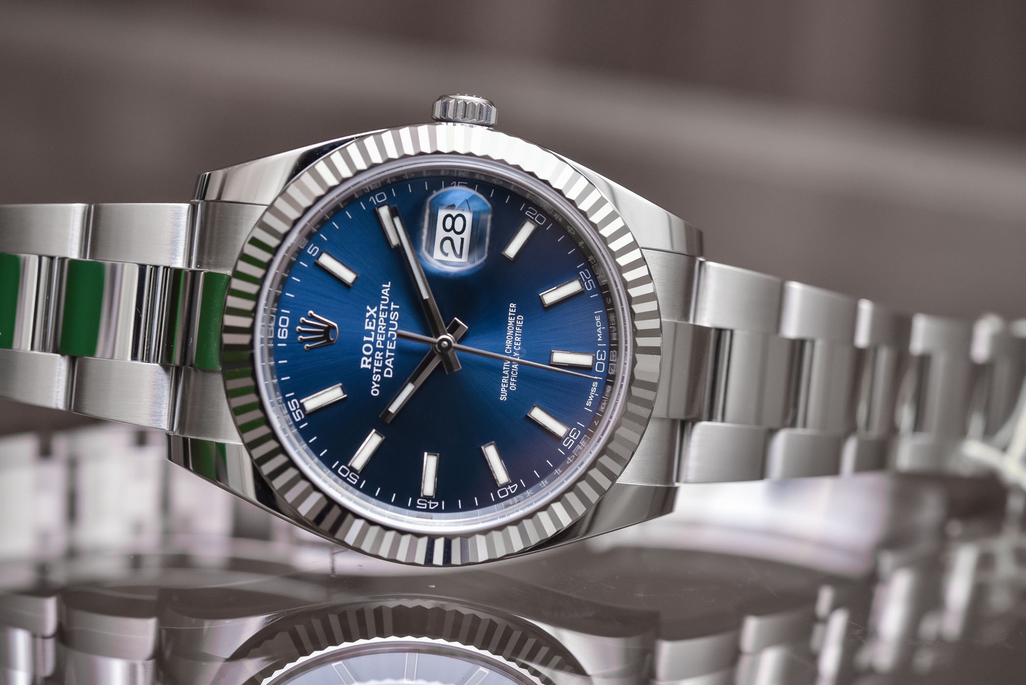 datejust 41 blue fluted