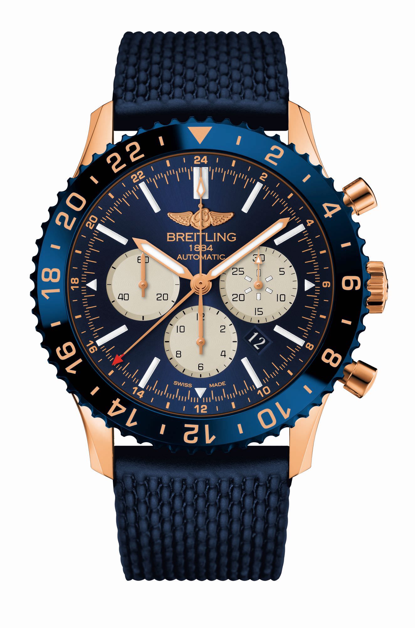 Die Breitling Chronoliner B04 in Rotgold