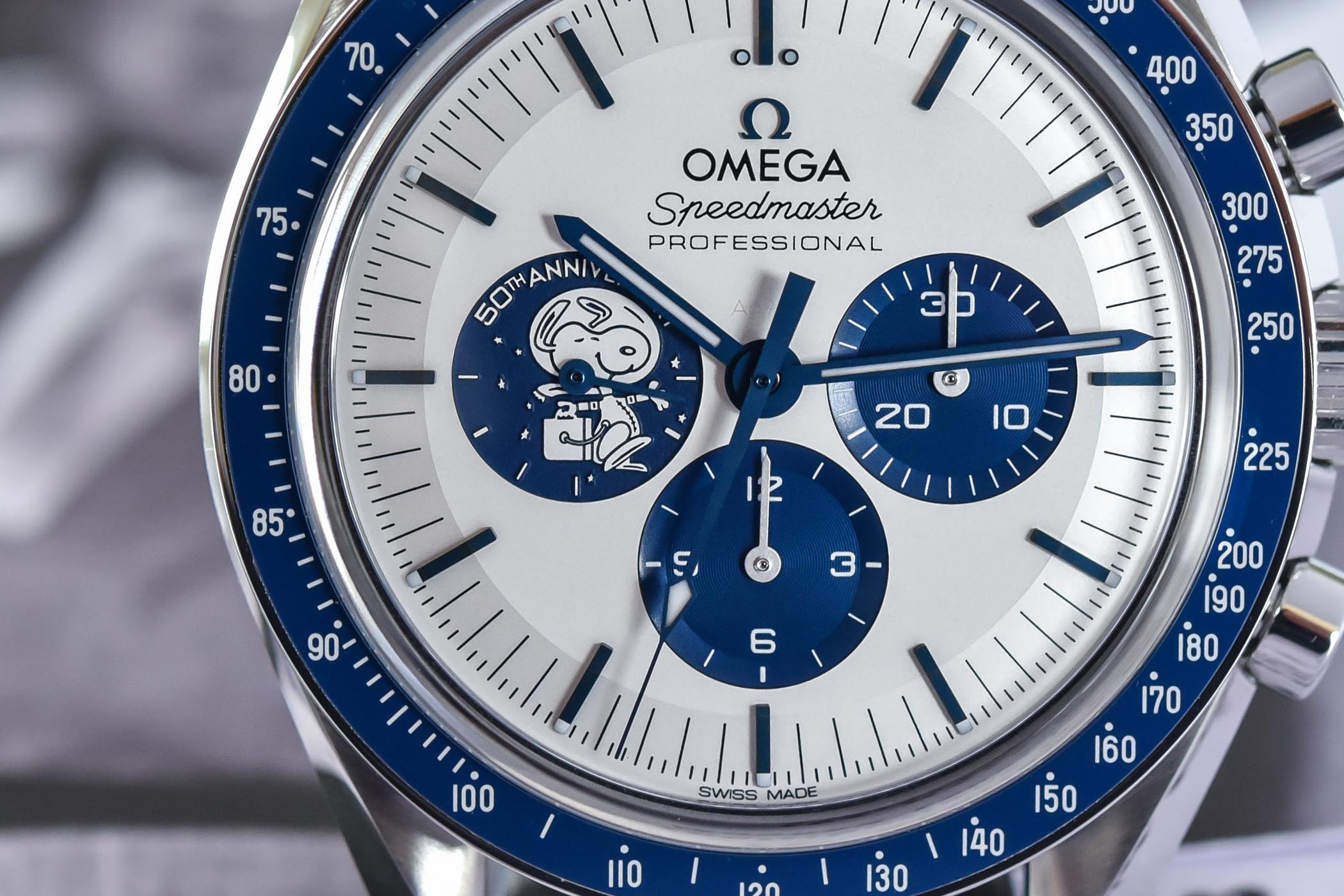 Omega Speedmaster Silver Snoopy Award 50th Anniversary