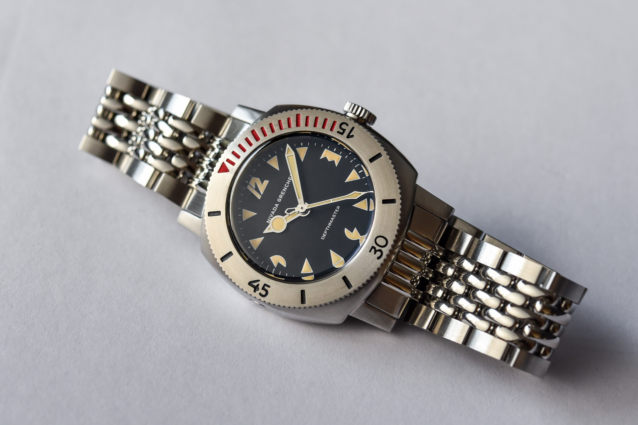 Hands On Nivada Grenchen Depthmaster Pac Man Re Edition Watchlounge
