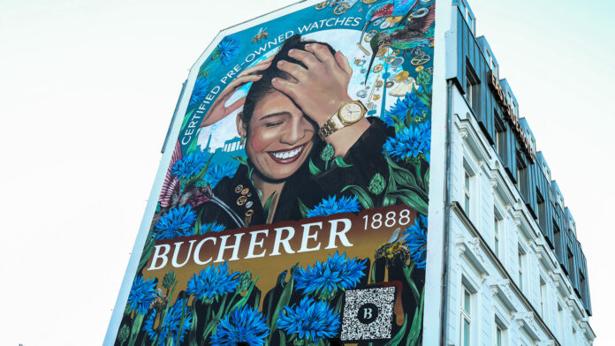 Das Bucherer Mural von Helen McClafferty in Berlin